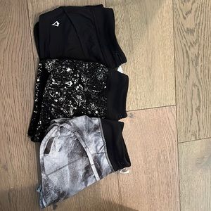 3 pack Ivivva/Lululemon size 8 shorts.Worn a few times but, excellent condition!